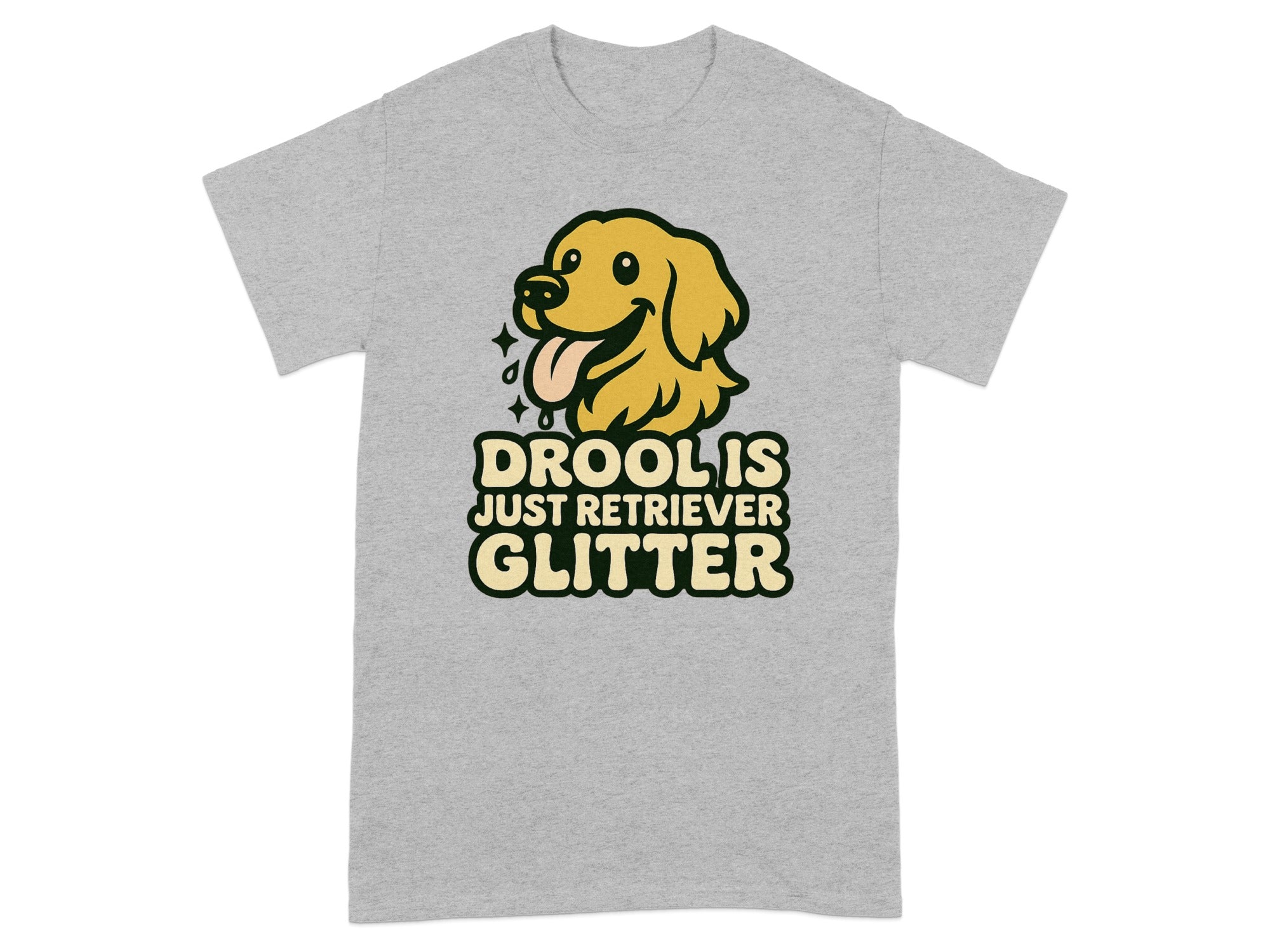 Drool is Just Retriever Glitter Graphic Tee