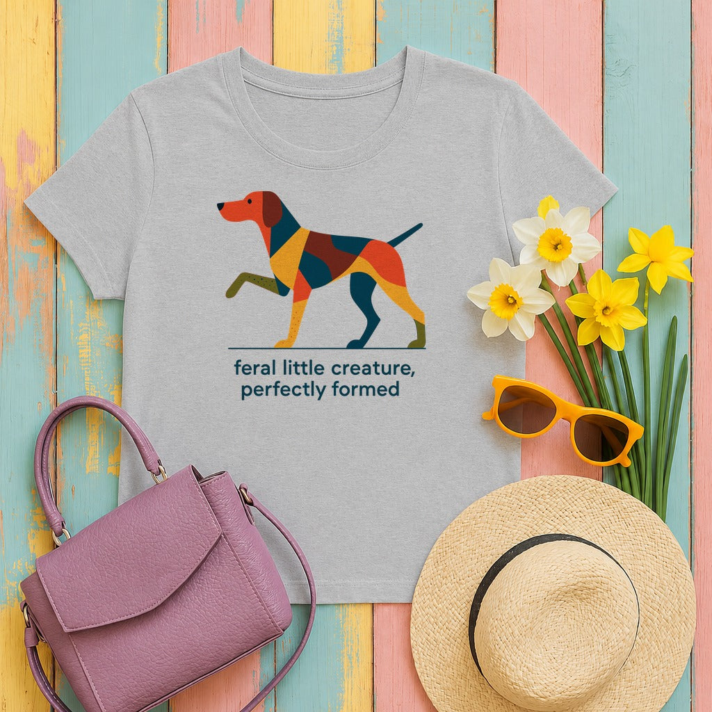 Feral, Formed. Vizsla T-Shirt in Sport Grey