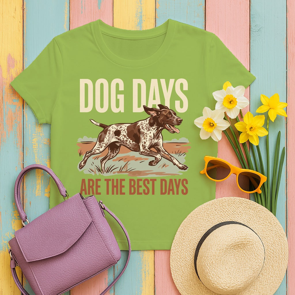 Dog Days Are The Best Days GSP T-shirt in Kiwi