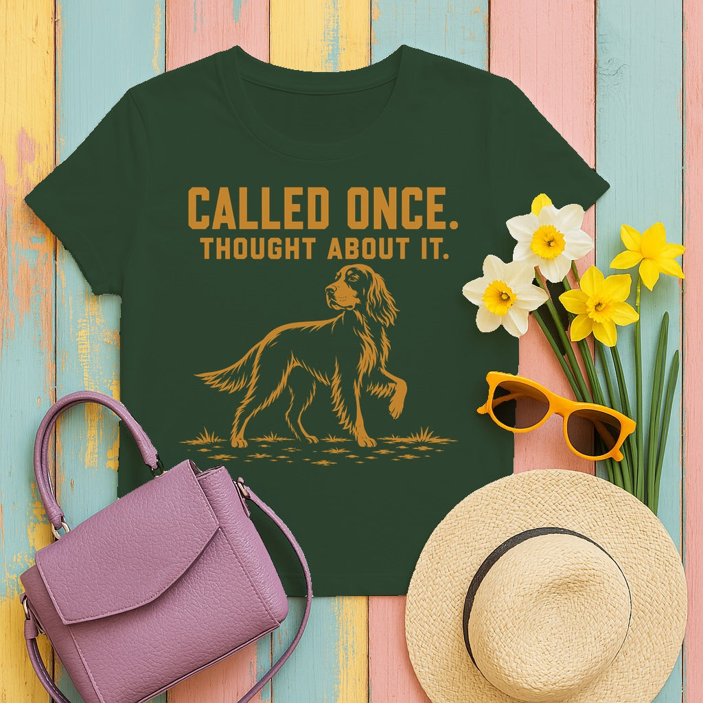 Called Once Gordon Setter T-Shirt in Forest Green