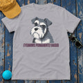 Eyebrows Permanently Raised Miniature Schnauzer T-Shirt in Athletic Heather