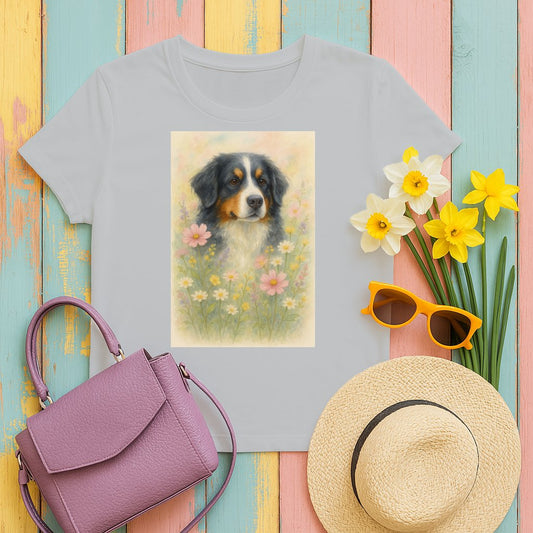 Floral Dog Art Spring Fashion Trend T-Shirt product