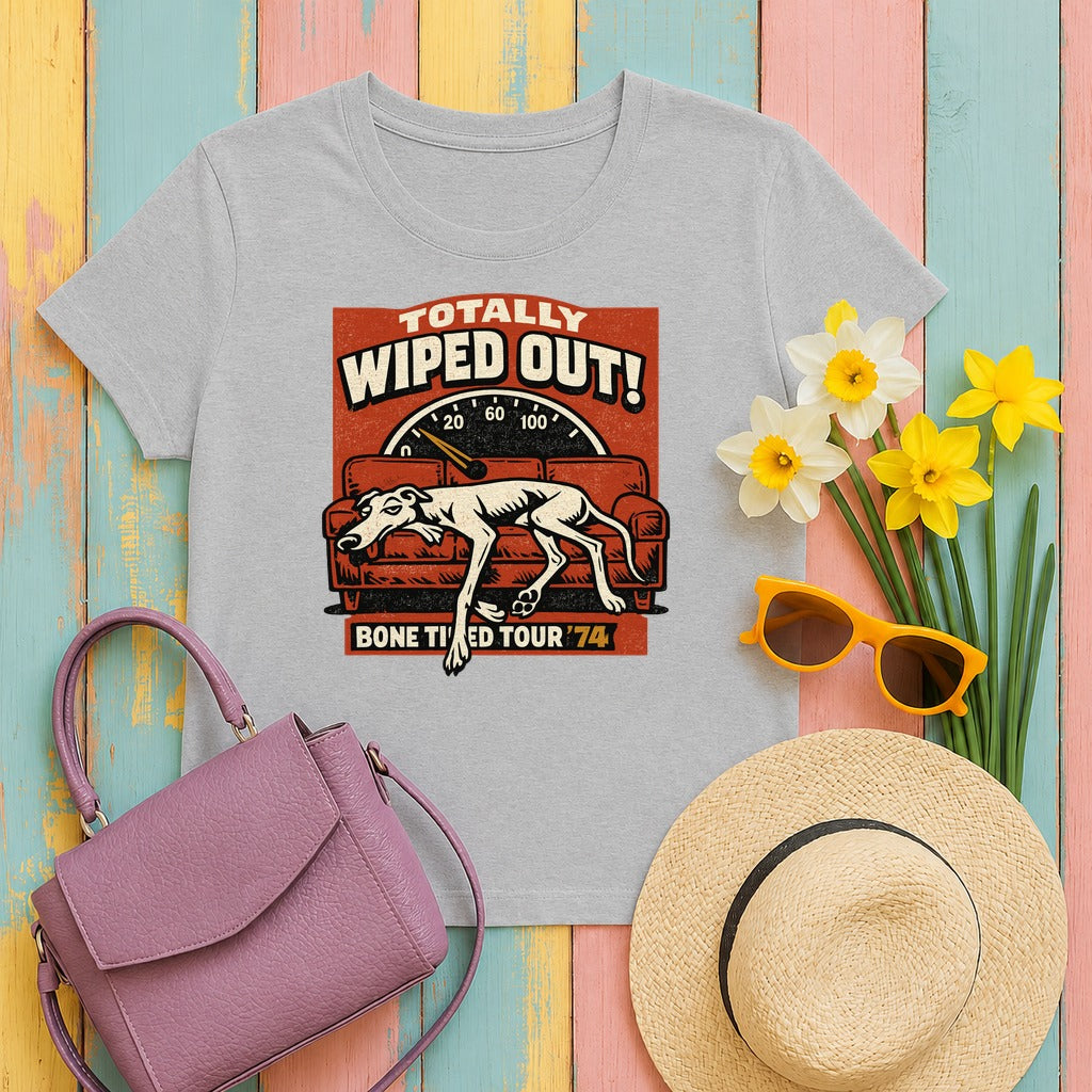 Bone Tired '74 Vintage Greyhound T-Shirt in Sport Grey
