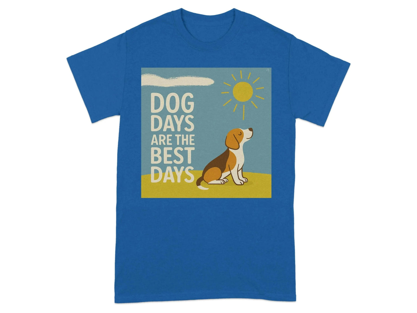 Dog Days Are The Best Days Beagle T-Shirt Royal T-shirt