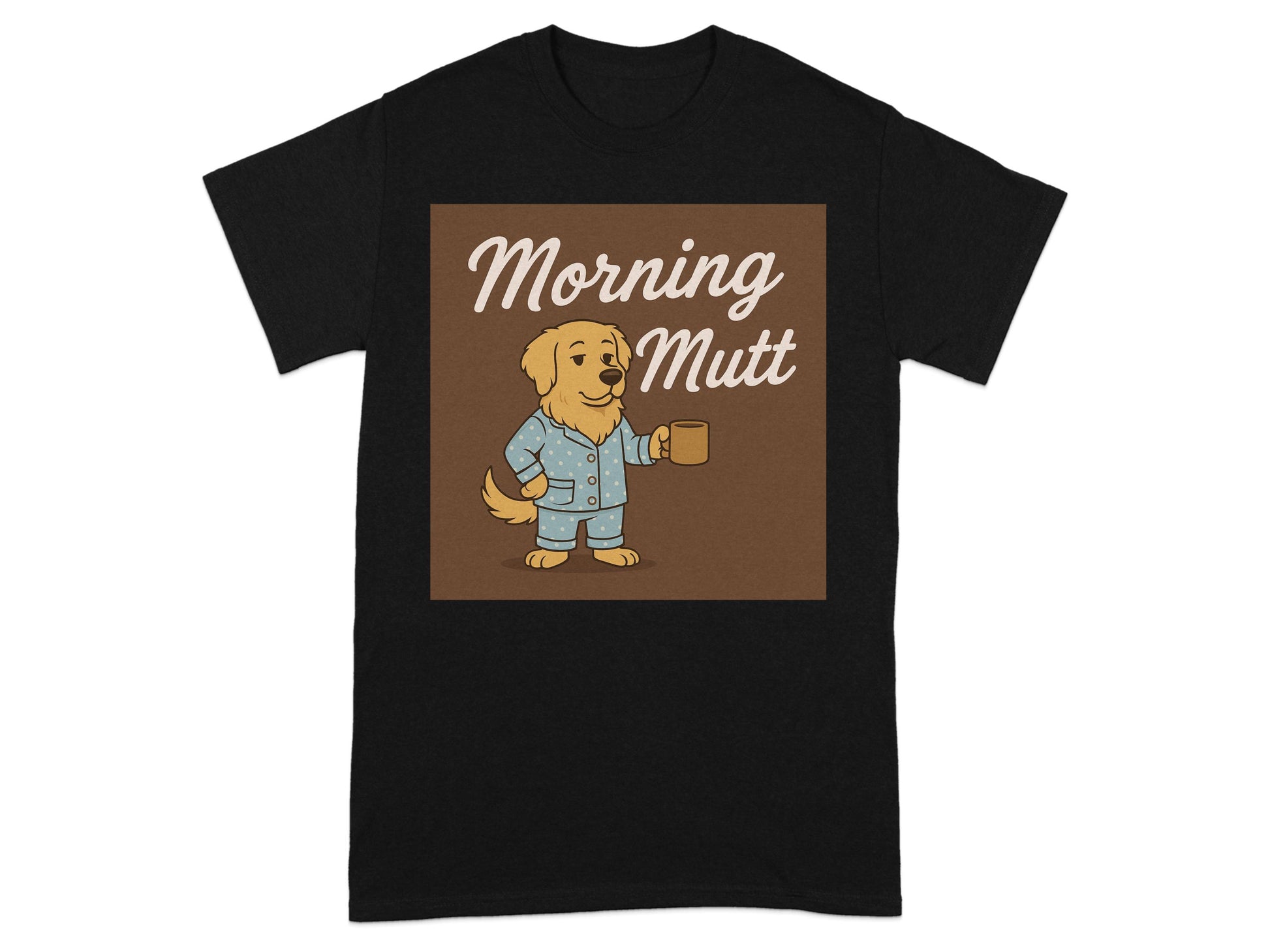 Morning Mutt Cartoon Dog T Shirt Novelty Gift product
