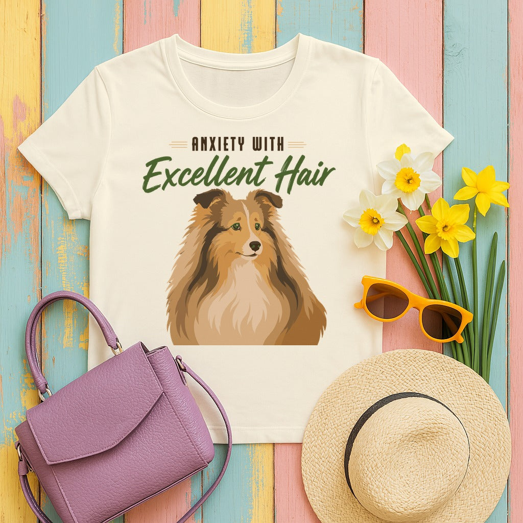 Sheltie Excellent Hair T-Shirt in Natural
