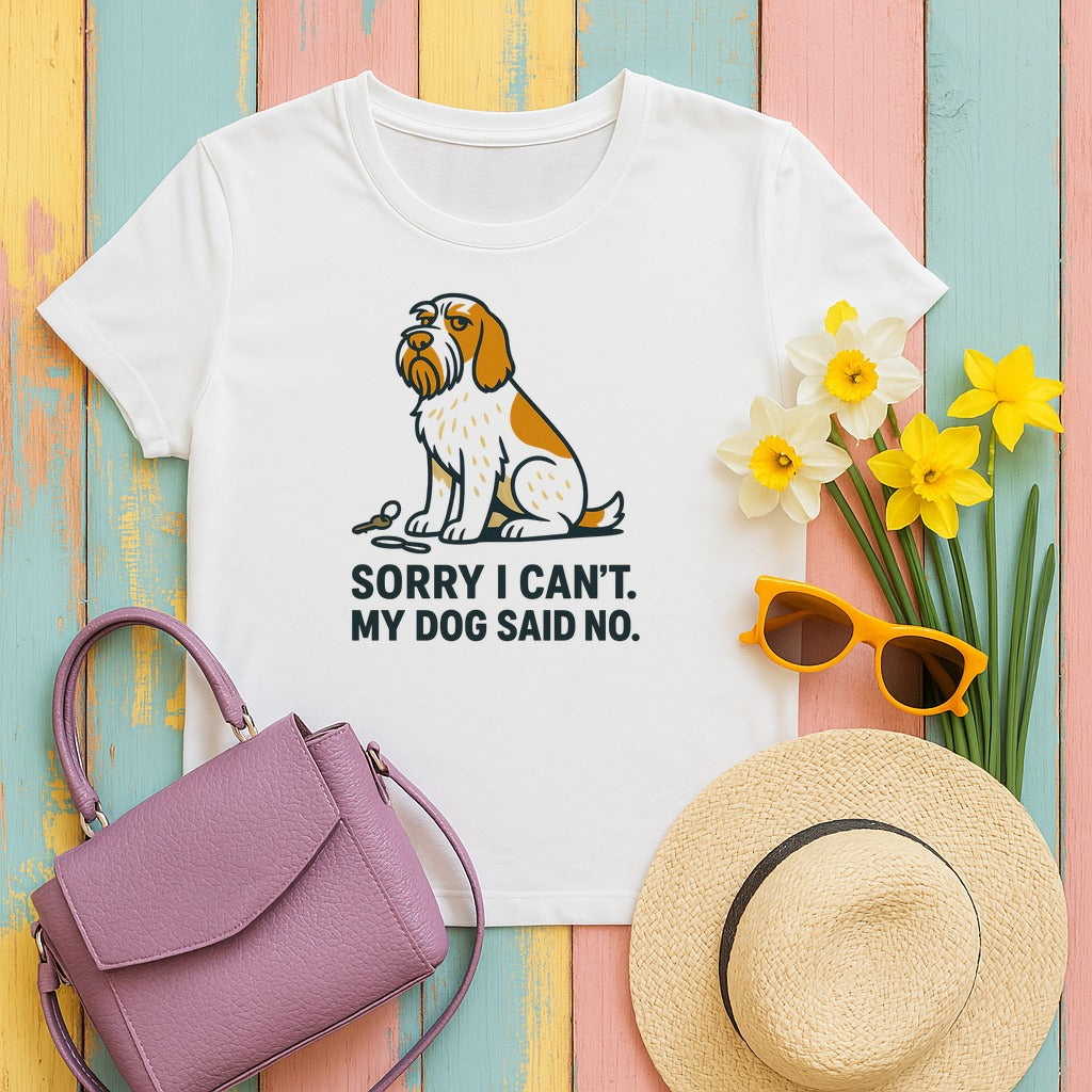 Spinone Italiano Sorry I Can't My Dog Said No Tee in White