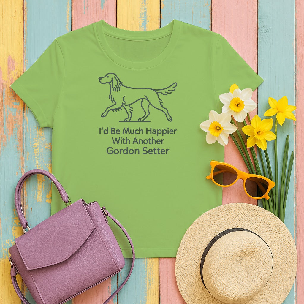 Gordon Setter Enthusiast Graphic T-Shirt in Lime