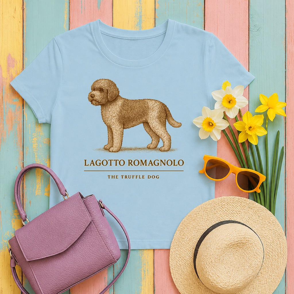 Lagotto Romagnolo Field Guide Tee in Light Blue