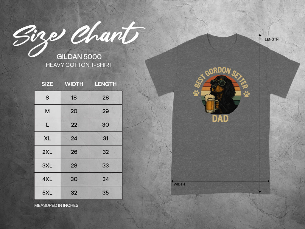 Best Gordon Setter Dad T-Shirt for Dog Lovers Gildan Tee