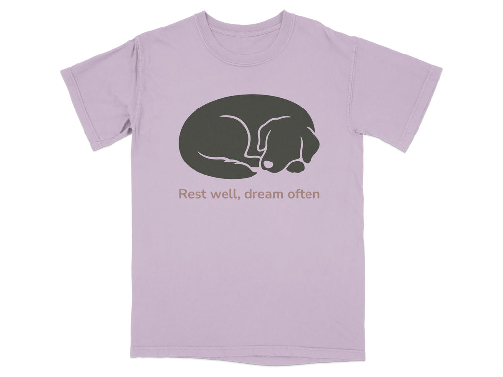 Rest Well Dream Often Sleeping Dog T-Shirt