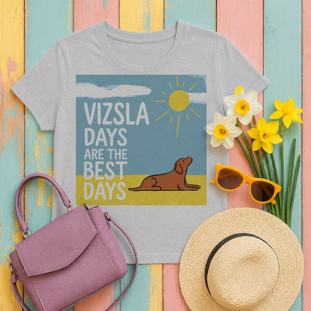 Vizsla Days Best Days Graphic T-shirt in Sport Grey