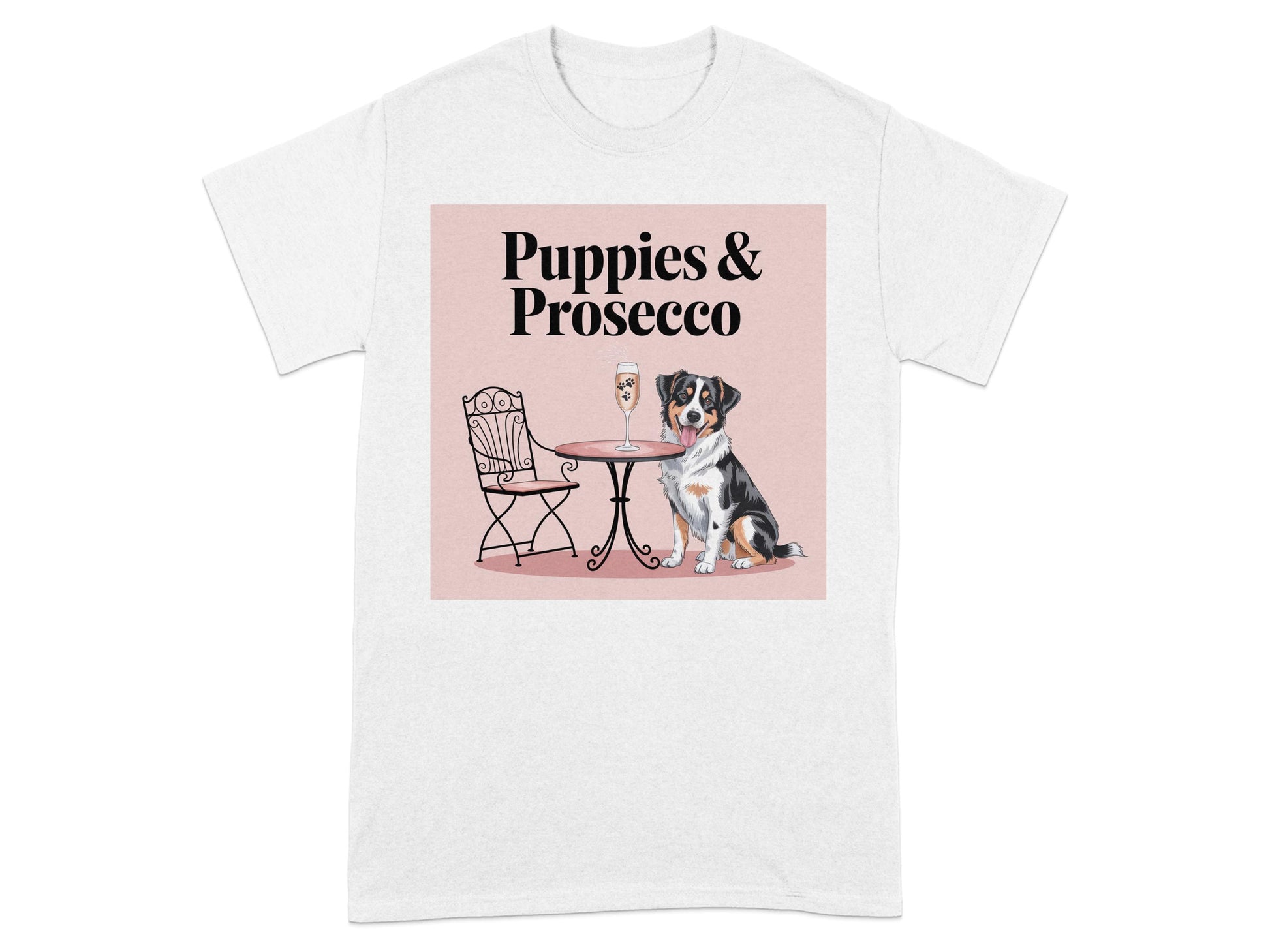 Puppies and Prosecco Design Graphic T-shirt product