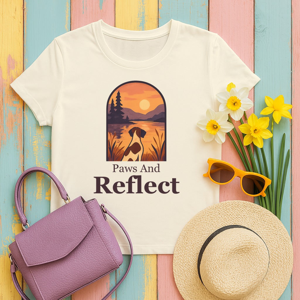 Pointer Paws and Reflect T-shirt in Natural