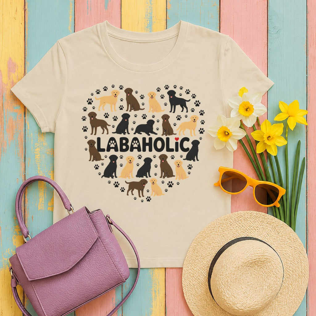 Labaholic Heartbeat Graphic T-Shirt in Sand
