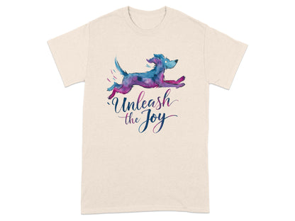 Colorful Leaping Dog Unleash the Joy T-shirt product