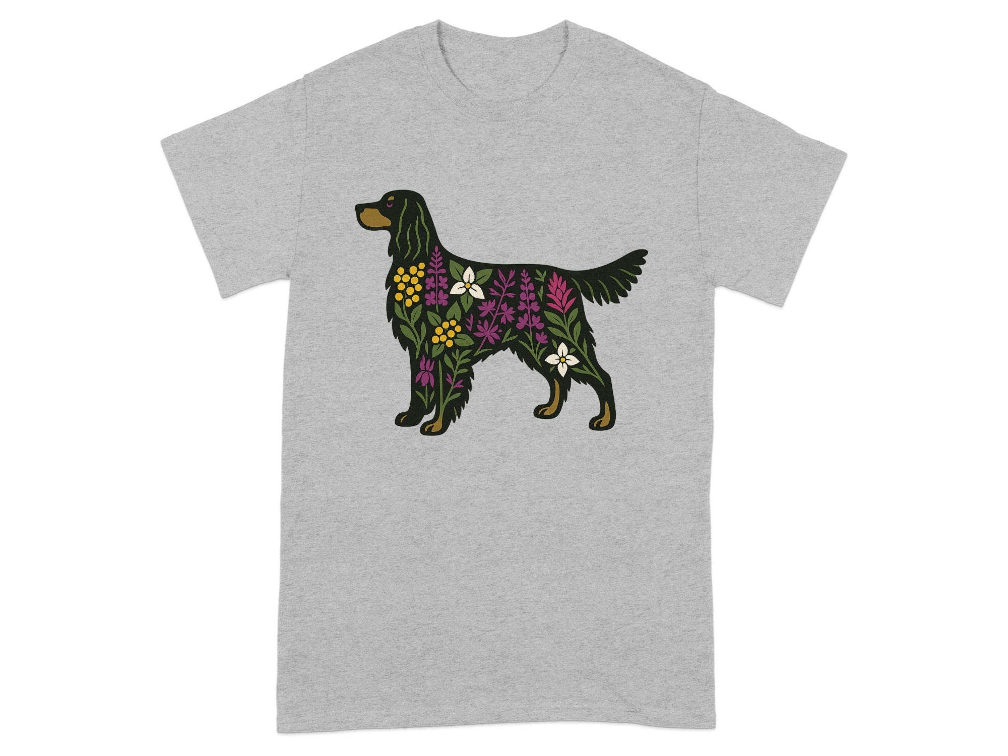 Floral Pattern Dog Graphic T-shirt product type
