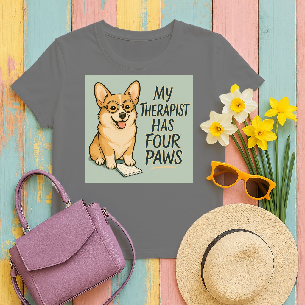 My Therapist Has Four Paws Cute Corgi T-shirt