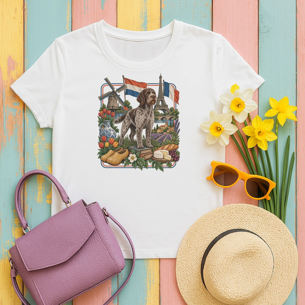 Wirehaired Pointing Griffon Heritage tee, White