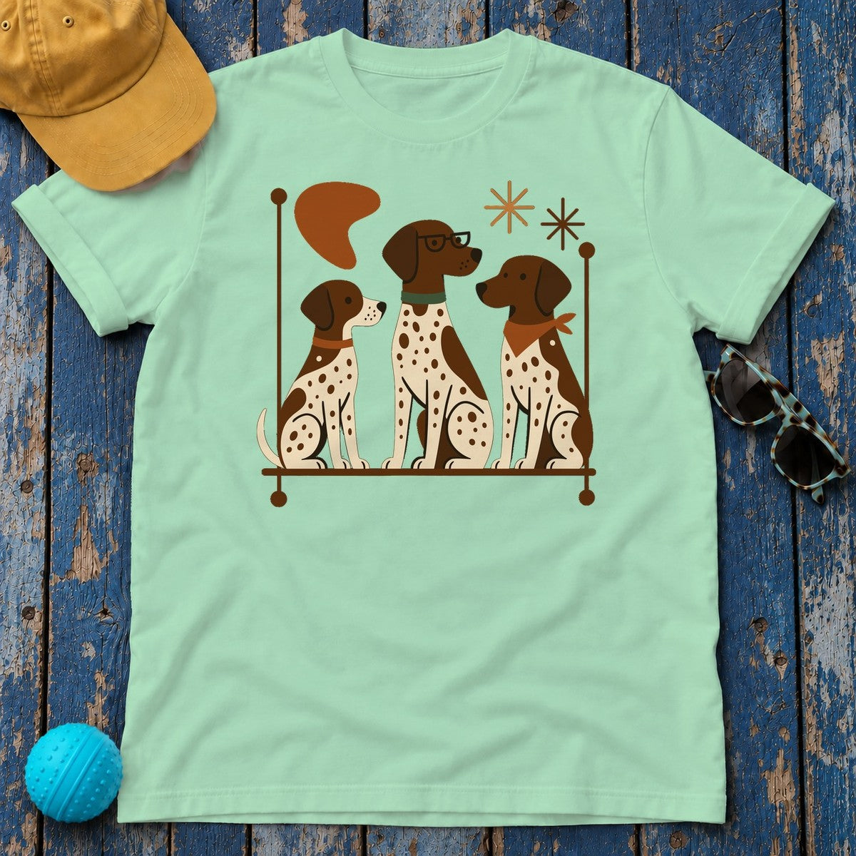 Mid-Century GSP T-Shirt in Mint Green