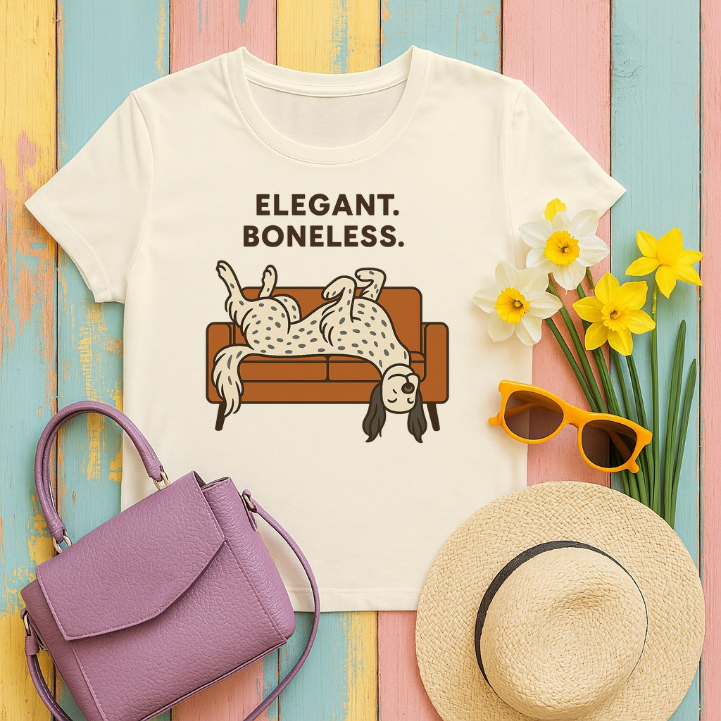 English Setter Elegant Boneless Tee in Natural