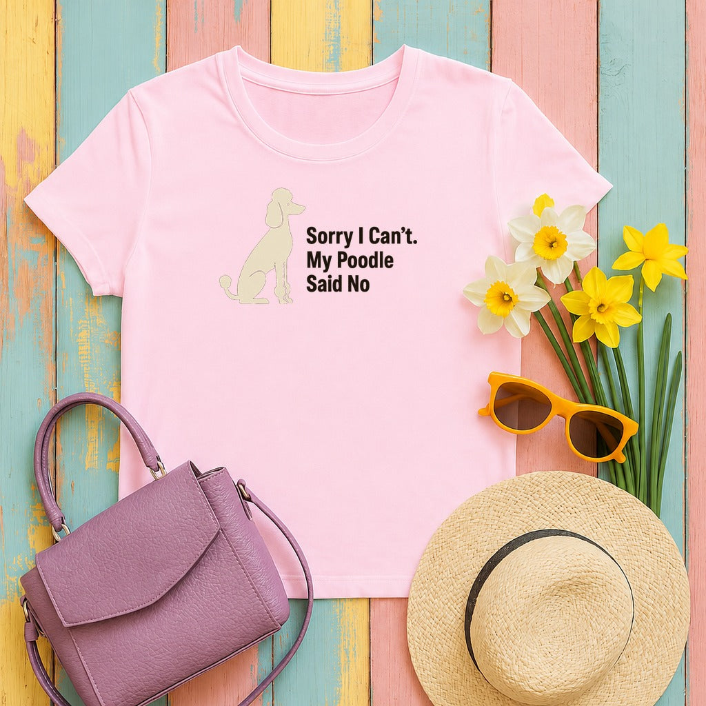 Poodle's Directive: "Said No" Premium T-Shirt in Light Pink