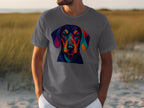 Colorful Geometric Dog Art Men's T-Shirt Product