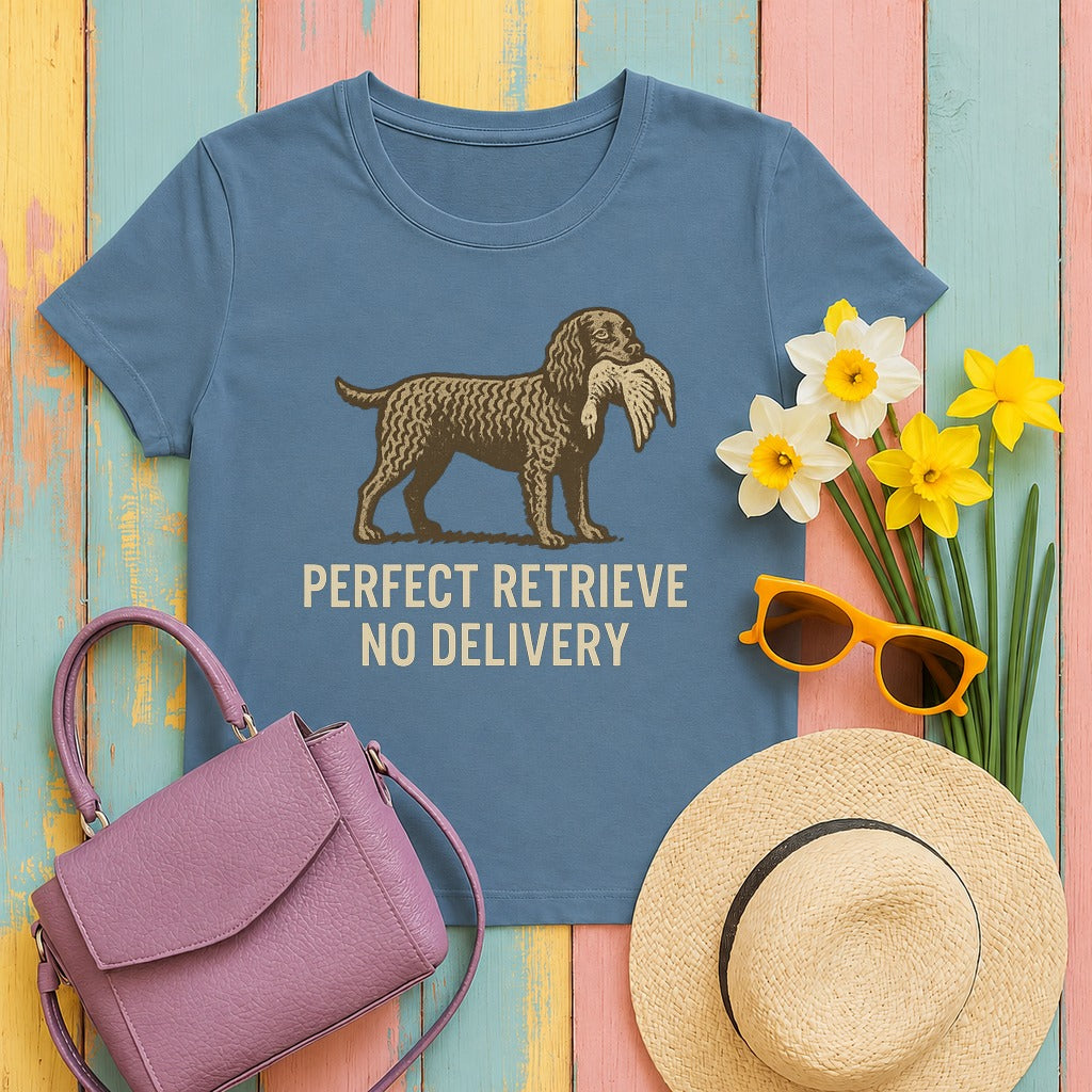 American Water Spaniel proud as a peacock tee flat lay