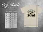 Gildan 5000 t-shirt size chart with Gordon Setter graphic.