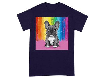 Colorful Rainbow French Bulldog Graphic T-Shirt product