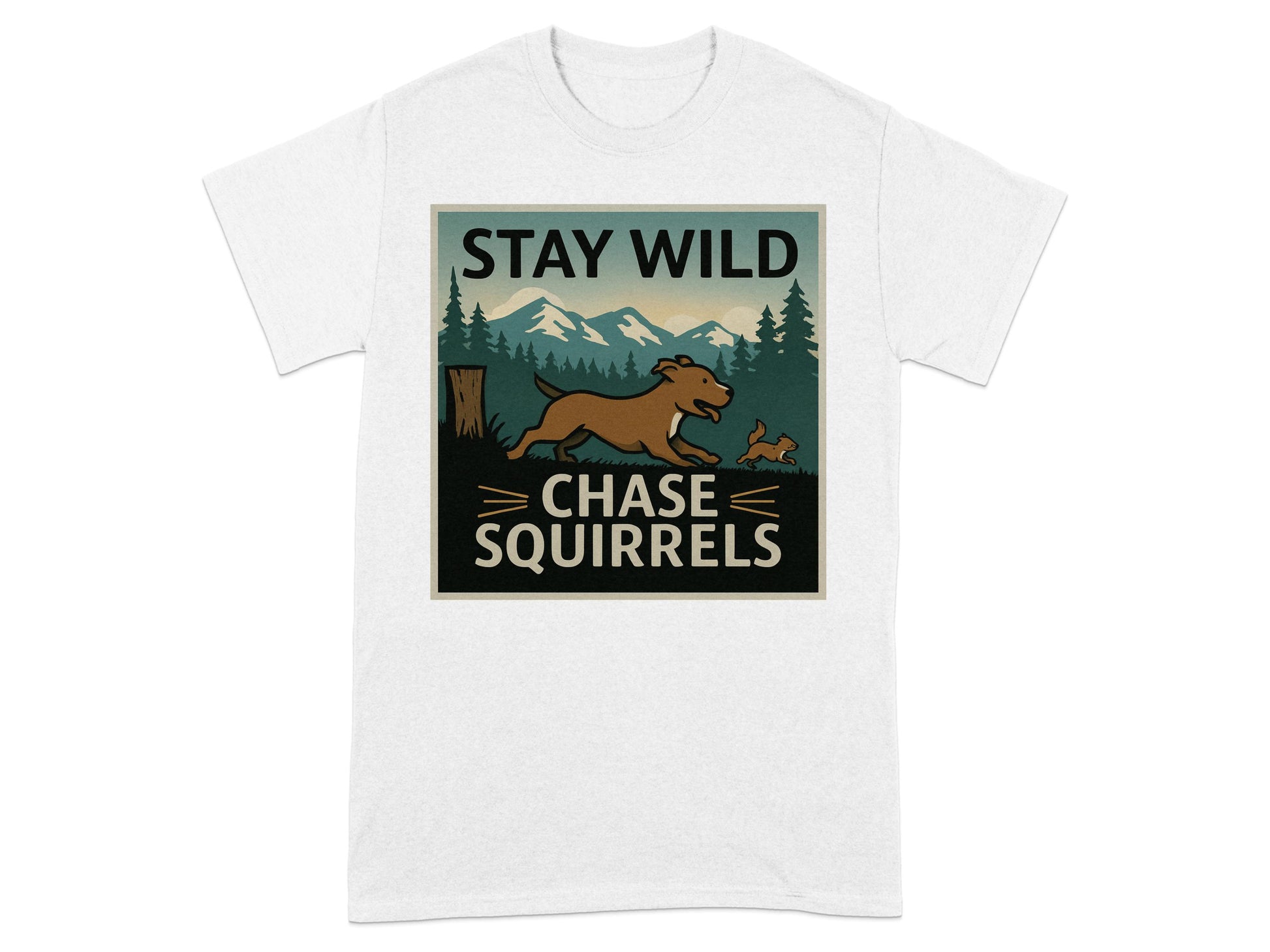 Stay Wild Chase Squirrels Graphic Tee product type