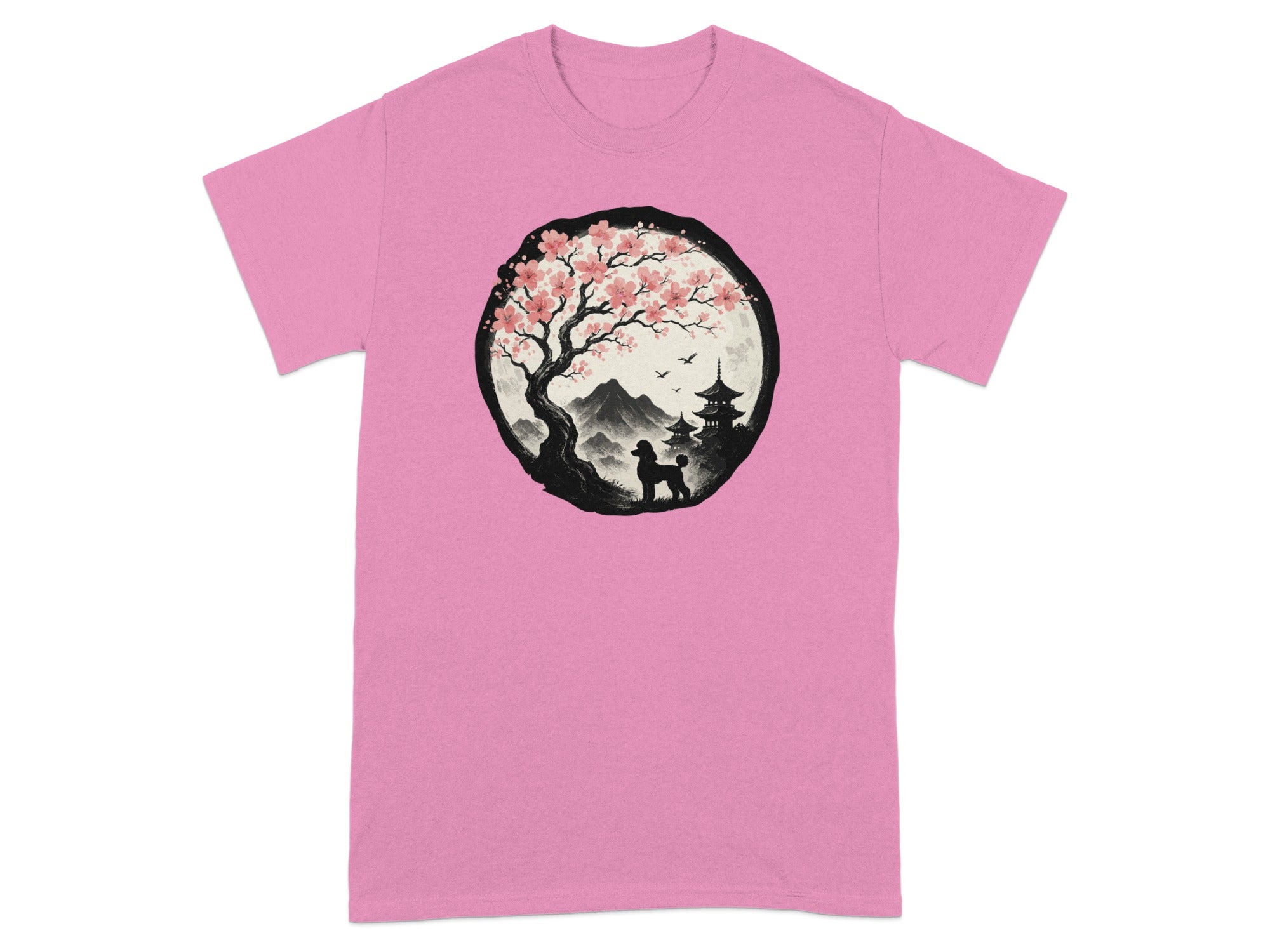 Serene Cherry Blossom and Moonlight Tee