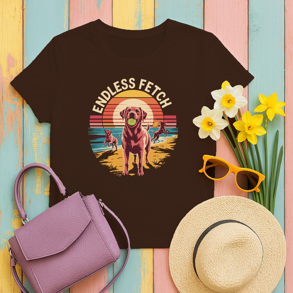 Endless Fetch Dog Lovers Labrador T-Shirt in Dark Chocolate