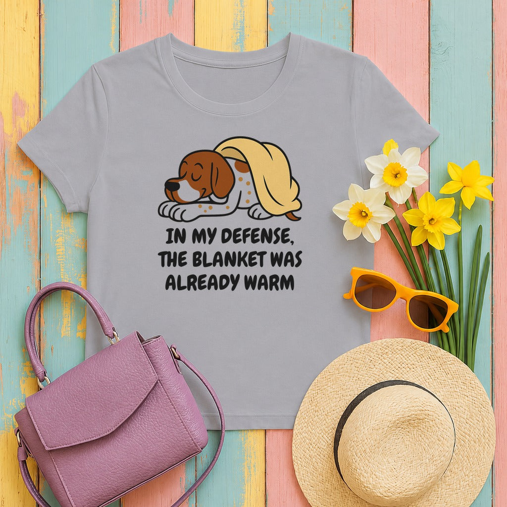 German Shorthaired Pointer Blanket Was Already Warm Tee in Athletic Heather