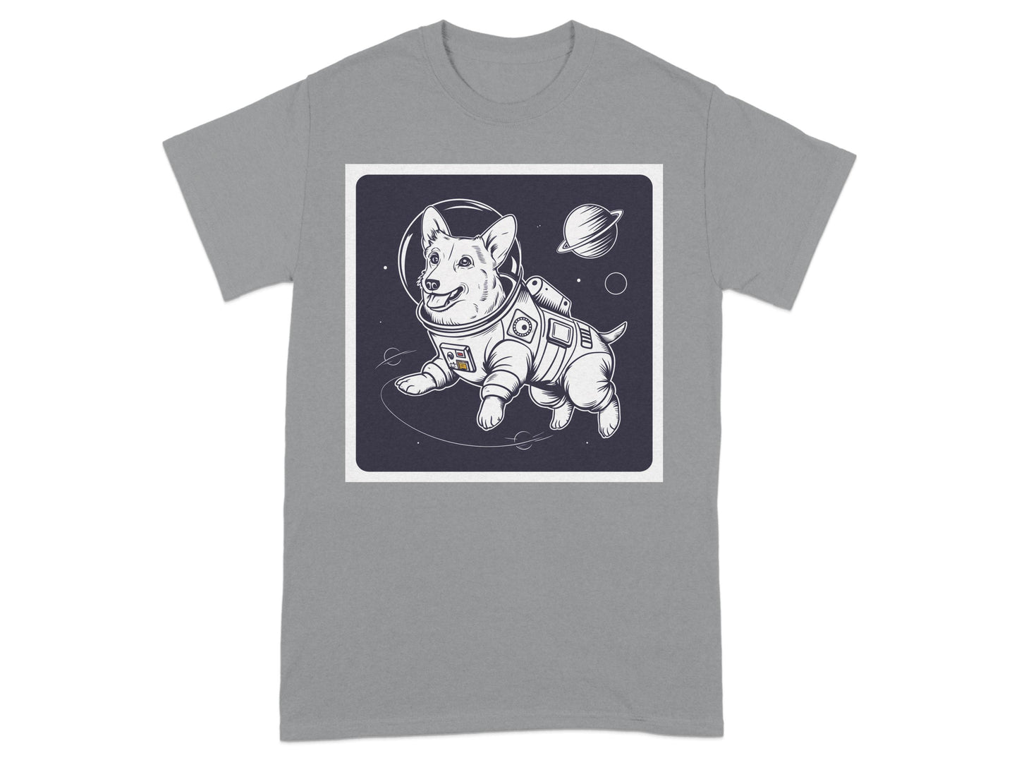 Space Dog Graphic Tee Cosmonaut Astronaut Shirt product