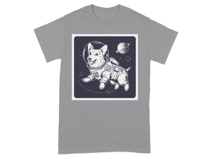 Space Dog Graphic Tee Cosmonaut Astronaut Shirt product