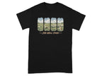 Black t-shirt with a pastoral scene of sheep and dogs above the text "Job Well Done".