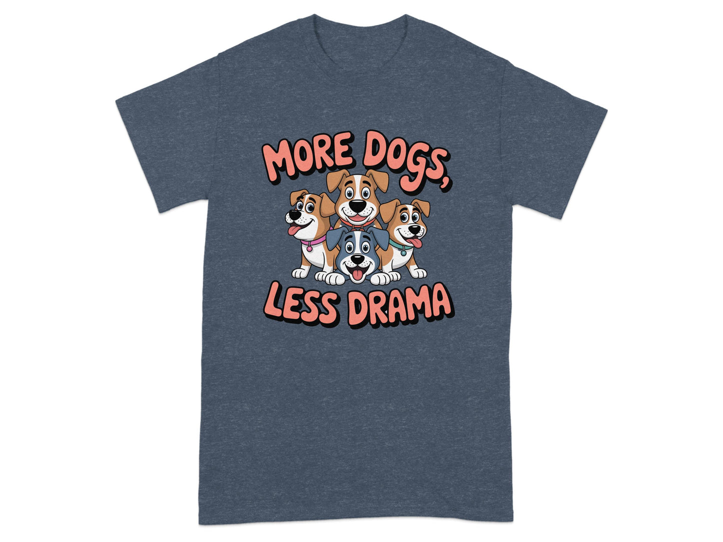 More Dogs Less Drama Graphic Print T-Shirt product type