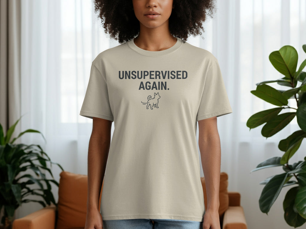 Unsupervised Again Graphic T-Shirt for Humorous Style
