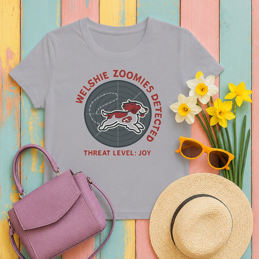 Welsh Springer Spaniel Zoomies Detected T-shirt in Athletic Heather