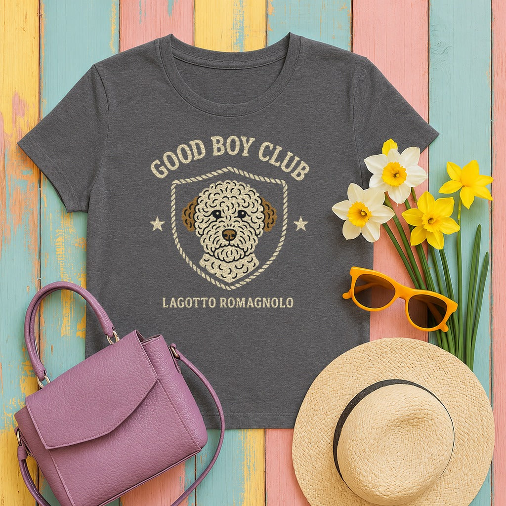 Lagotto Good Boy Club Tee in Dark Grey Heather