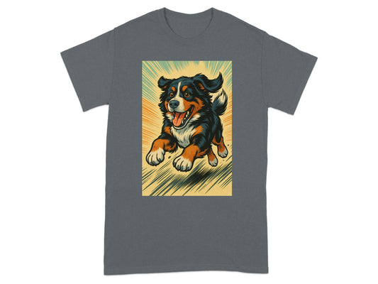 Energetic Cartoon Puppy Print T-Shirt product