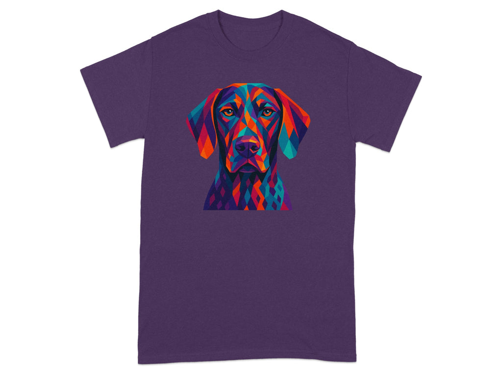 Vibrant Multicolored Geometric Dog Printed Shirt