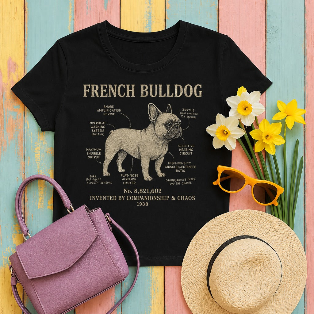 French Bulldog Anatomy T-Shirt in Black