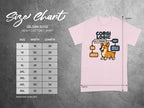Size chart for Gildan 5000 Heavy Cotton T-shirt with corgi graphic.