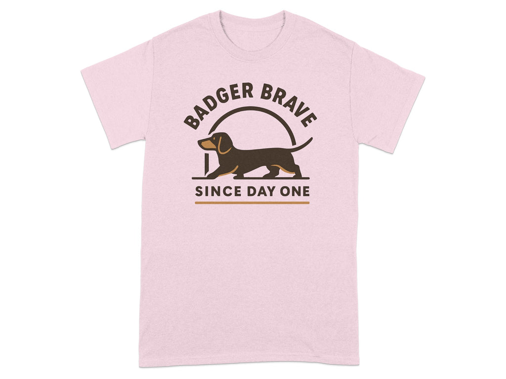 Badger Brave Since Day One Dachshund Graphic Tee