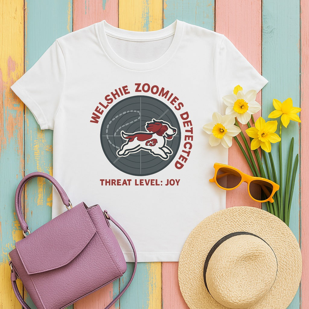 Welsh Springer Spaniel Zoomies Detected T-shirt in White