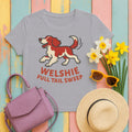 Welsh Springer Spaniel Full Tail Sweep T-shirt in Athletic Heather