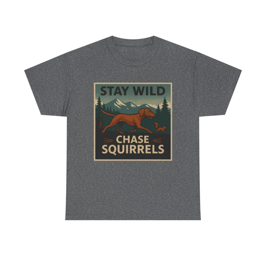Chase Squirrels Vizsla t-shirt, Graphite Heather