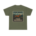 Chase Squirrels Vizsla t-shirt, Military Green